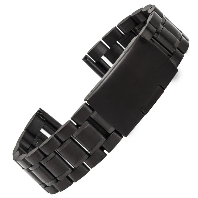 

Five Bead Edge Snap Closure 304 Stainless Steel Solid Watch Strap 14 Mm-26 Size Watch Accessories Fold-over Clasp Straight Buckl