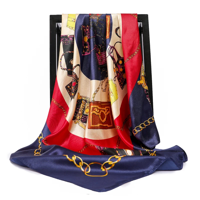 90*90cm luksusowa marka plac szalik moda plaża głowa kobiety Silk Wrap wiosna lato szal panie Foulard Bandanna tłumik hidżab 4 90*90cm luksusowa marka plac szalik moda plaża głowa kobiety Silk Wrap wiosna lato szal panie Foulard Bandanna tłumik hidżab 4