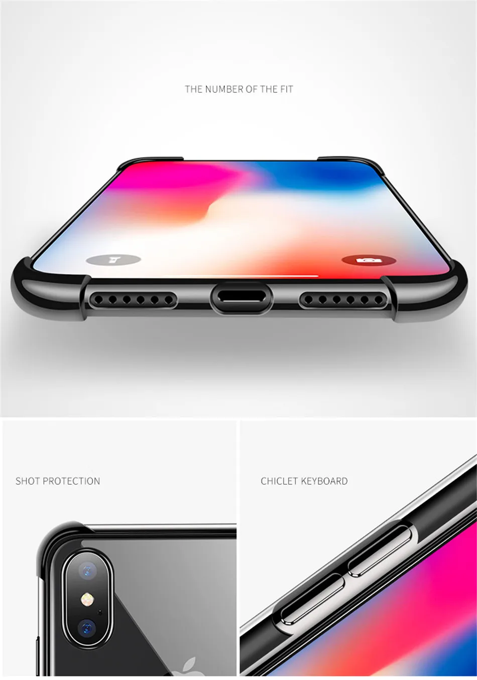USLION противоударный армированный Прозрачный чехол для iPhone 11 Pro Max XS Max XR X 8 7 6 6s Plus 5 5S SE прозрачные телефонные чехлы крышка подушки безопасности
