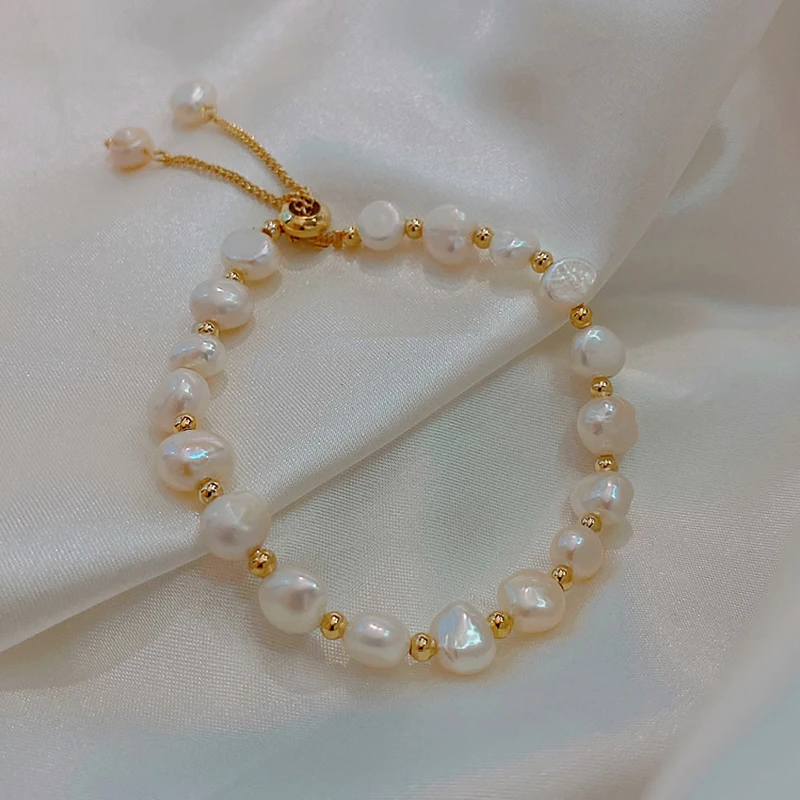 Baroque Natural Pearl Bracelet Jewelry for Woman