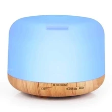 

500ml Air Humidifier Essential Oil Diffuser Aroma Lamp Aromatherapy Electric Aroma Diffuser Mist Maker for Home-Wood