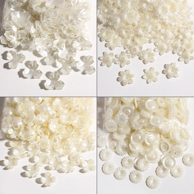 Mix 24 Stile 10 Stücke ABS Perle Farbe Blütenblatt Acryl Perlen Kappen Für Schmuck Machen Diy Handarbeiten Finden Zubehör Liefert