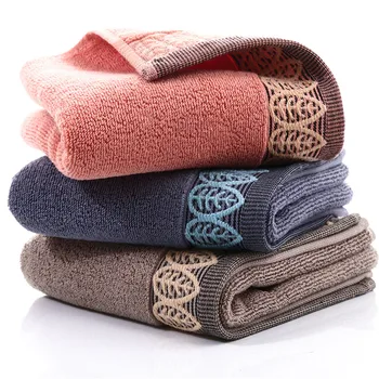 

Brand New Face Towel Water-absorbing Bathroom Towel for Home Bath Beach Adults Absorbent Embroidery Leafs Home Textile Towel