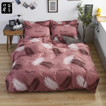 

Bed Sheet Pillowcase & Duvet Cover Sets 4Pcs/Set 24 Style Bedding Set Stripe Aloe Cotton Home Bed Textile Products Bed Set
