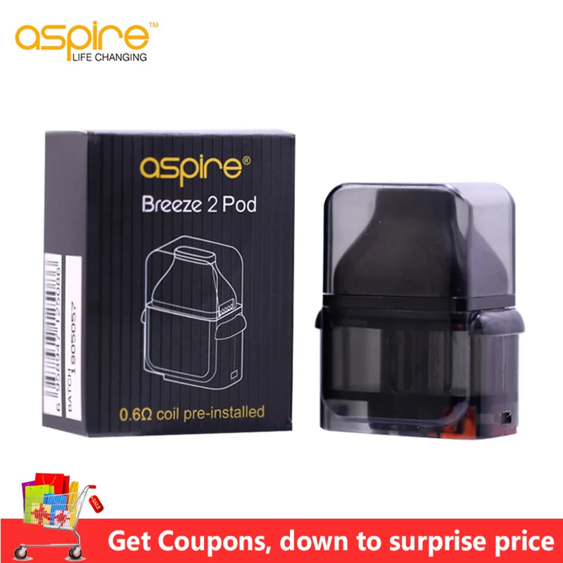 

5/3pcs Original Aspire Pod Atomizer Breeze 2 Pod 3ml For Electronic Cigarette Aspire Breeze 2-Kit Vape vs Aspire AVP Pod