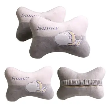 

1pc Lovely Cat Dog Car neck pillows Cushion Headrest Support universal Car Neck Pillows Accessories
