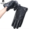 High-grade soft sheepskin men's gloves,Keep warm winter gloves for men,Simple black leather gloves - 8011Y ► Photo 2/6
