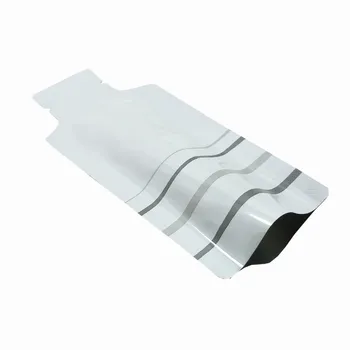 

200Pcs Open Top White Aluminum Foil Packaging Bag Heat Sealable Bottle Shape Mylar Snack Nuts Storage Pouches Sundries Pack Bags