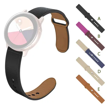 

Leather Replacement Watch Wrist Strap Band For Samsung Galaxy Watch active 20mm Quick Release Bracelet SmartWatch Accessories