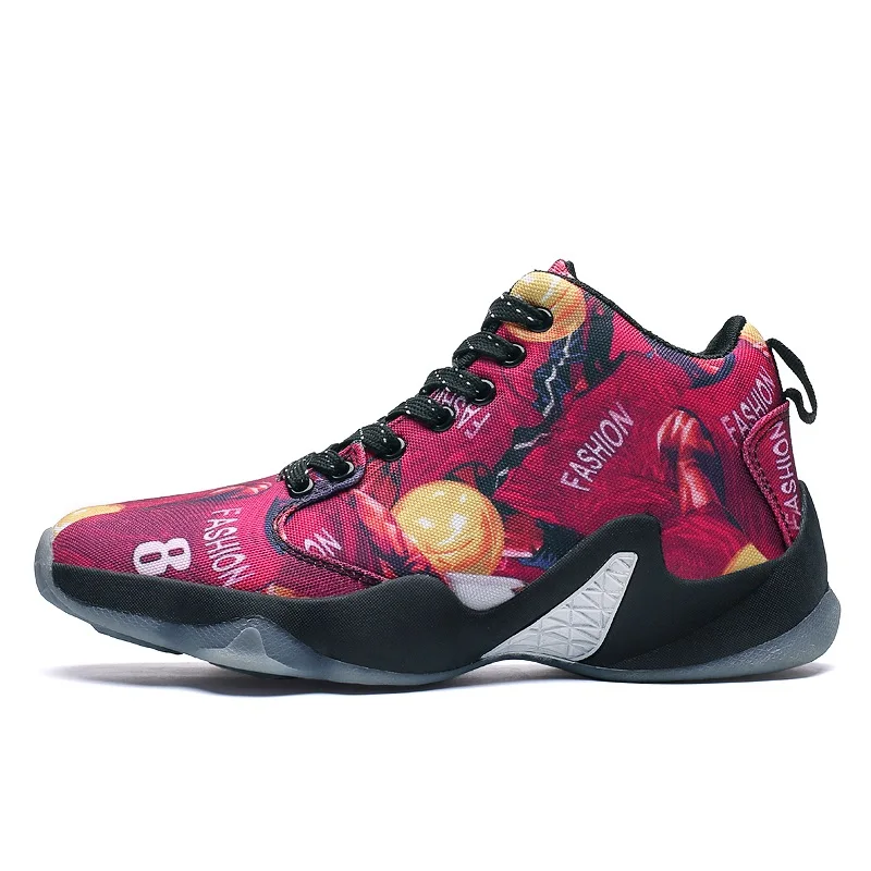 Официальные оригинальные аутентичные кроссовки для баскетбола, спортивные уличные дышащие Спортивные кроссовки с высоким зумом, легкие сапоги для фитнеса - Цвет: Красный