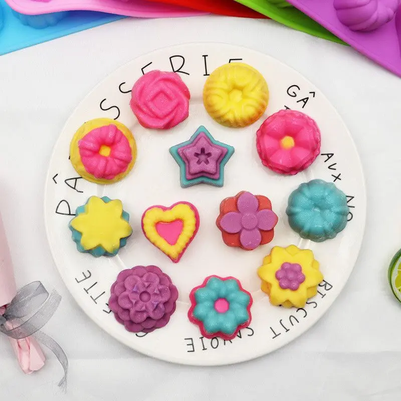

Baking Silicone Muffin Mold 12 Cup Cake Pan Chocolate Cupcake Cookie Mould