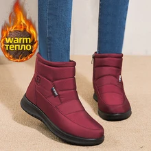 2021 botas femininas sapatos de inverno para mulheres botas de neve tornozelo quente pelúcia botas de algodão sapatos plataforma à prova dwaterproof água botas mujer botas