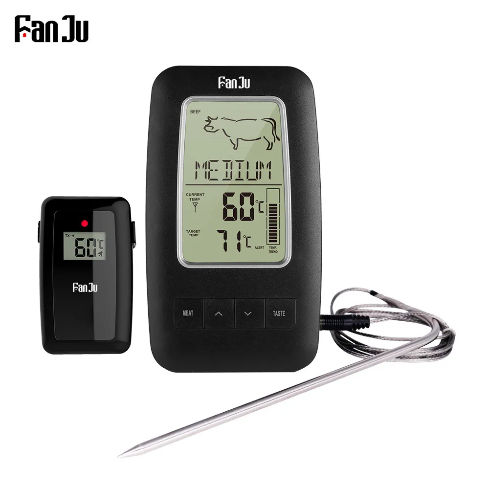 FanJu FJ2245 цифровой термометр для приготовления пищи с беспроводным пультом