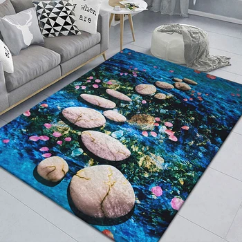 

3D Cobblestone Parlor Carpets Hallway Corridor Rug Decor Floor Area Rug Kitchen Bedroom Rug Non-slip Carpet for Home Living Room