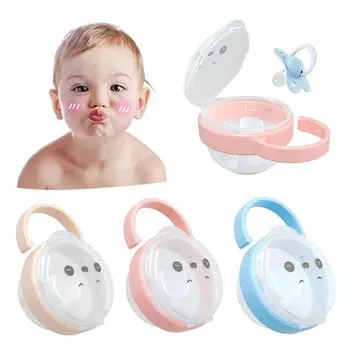 

2020 Baby Pacifier Storage Box Dustproof Portable Hanging Kids Pacifier Box Travel Storage Panda Storage Box