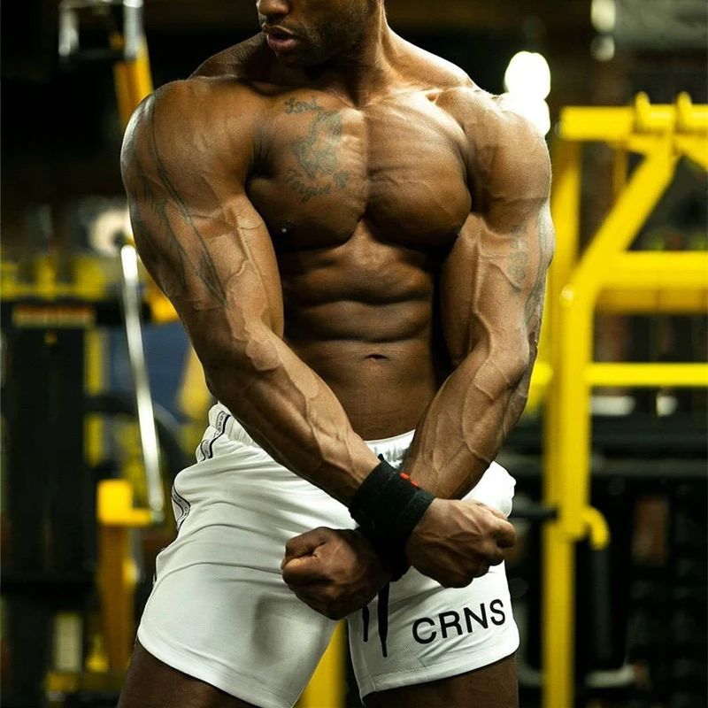 Мужские новые хлопковые шорты, мужские короткие свободные брюки для фитнеса, бодибилдинга, бега, мужские брендовые прочные спортивные штаны, шорты для фитнеса и тренировок