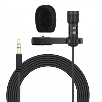 

Lavalier Condenser Microphone Voice Mini Microphone for Podcasting, Recording, DSLR, Camera, Smart Phone, PC, Laptop