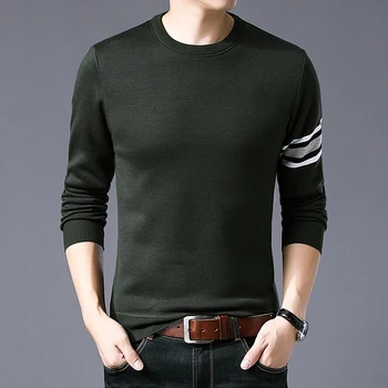 

Mens Knit Tops Sweater Pullover Basic O Neck Fleeced Thick for Autumn Winter Solid Fashion Casual BO21431227