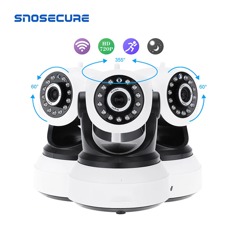 SNOSECURE Беспроводная ip камера безопасности WIFI для домашнего наблюдения 720P ночного