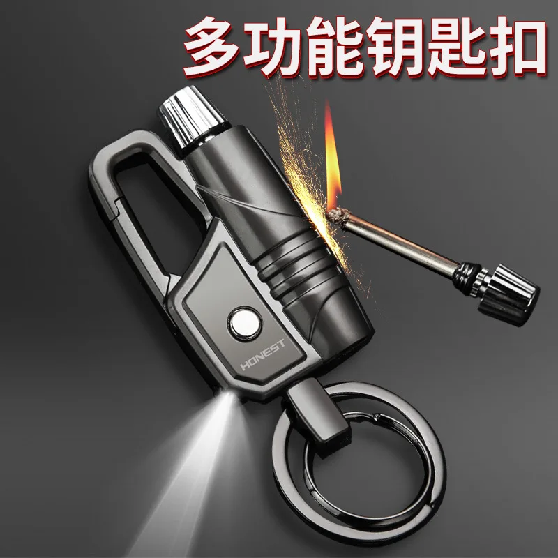 Новая Металлическая огненная светодиодная зажигалка с постоянными спичками