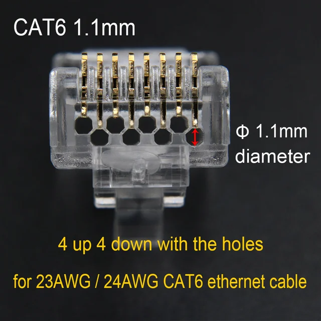 CAT6 FTP Ethernet RJ45 Plug, 50 pack, C6-8P8C, CE Compliance 50-Pack: Cat6  Keystones