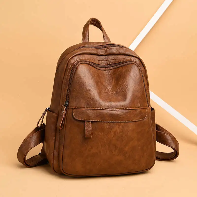 Женские мягкие кожаные рюкзаки, большая вместительность, Mochilas, рюкзаки, Женский винтажный рюкзак, школьные сумки, повседневный рюкзак для путешествий, Новинка