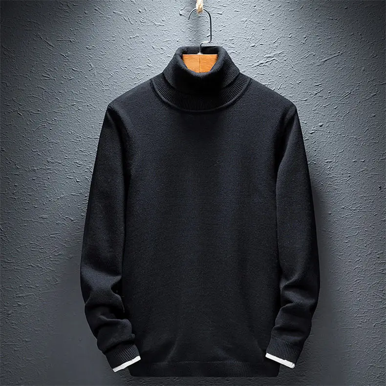 2019 Autumn New High Neck Sweaters Men Turtlenck Pullovers Male Winter Men Turtle-neck Sweater Jumpers MuLS Brand Plus Size 5XL 05