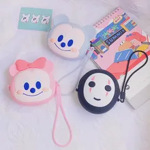 Модный силиконовый держатель для карт, сумка для наушников, кошелек на цепочке, чехол для банковских карт, женские сумки для хранения кредитных карт, портмоне, кошелек, сумки