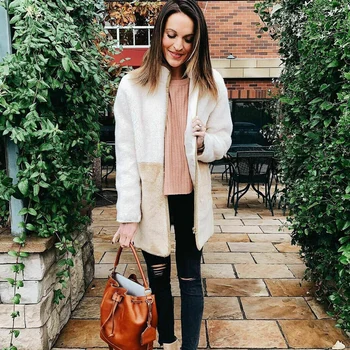 

Fashion Women Ladies Long Sleeve Winter Warm Fluffy Sweater Loose Zipper Cardigan Casual Jacket Coat Outwear