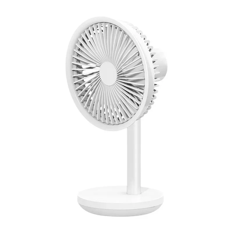 Настольный вентилятор XIAOMI SOLOVE с вращающейся головкой на 60 °, 3-я передача, регулируемая скорость ветра, 4000 мАч, USB перезаряжаемый беспроводной вентилятор для дома и офиса - Цвет: White