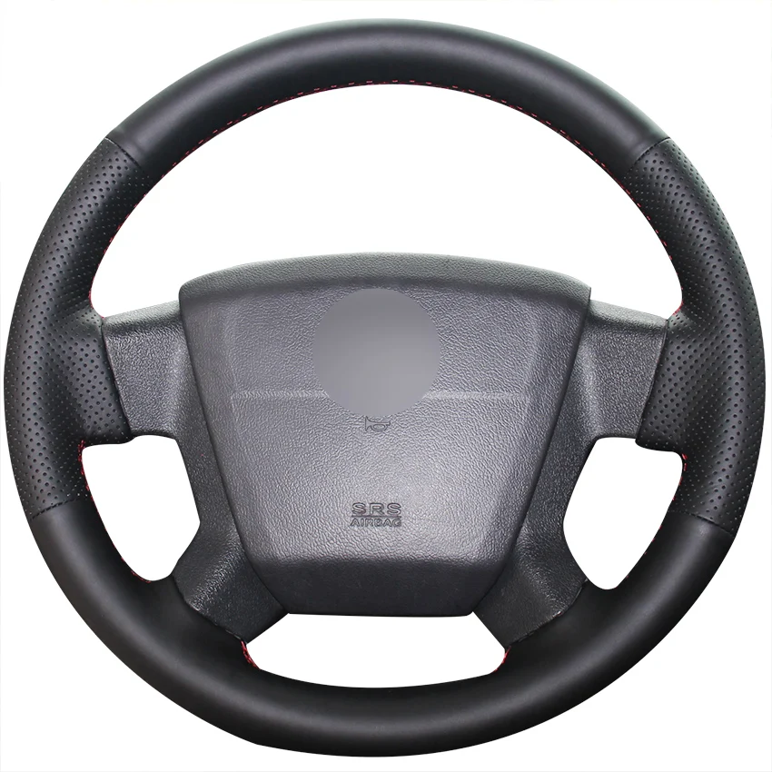 

Hand-stitched Black Artificial Leather Anti-slip Car Steering Wheel Cover for Jeep Compass 2006-2010 Old Patriot 2007-2010