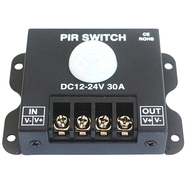 Dc 12 V-24 V 30A Pir Сенсор переключатель человеческого тела инфракрасный датчик движения Сенсор диммер контроллер для 5050 3528 светодиодные ленты светильник