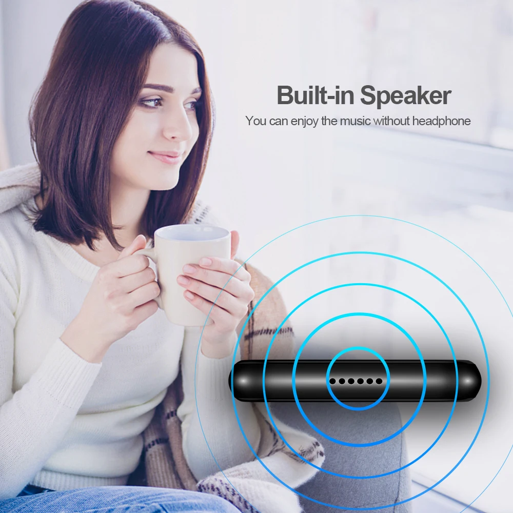 Мини MP3 плеер Hi Fi Bluetooth сенсорная кнопка наушники качество звука без потерь 16 ГБ