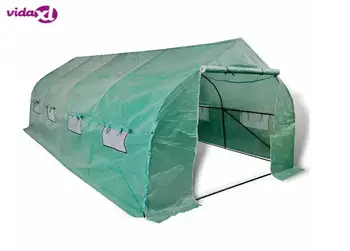 

VidaXL Portable Steel Frame Greenhouse Warm Garden Tier Cover Walk-In Household Plant Greenhouse Tent Protect Plant Flowers