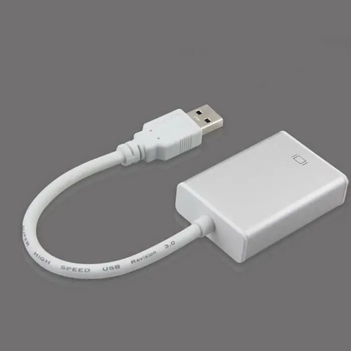 USB 3,0 к HD мультимедийный интерфейсный кабель адаптер серебро 18 см/7,1 дюйма