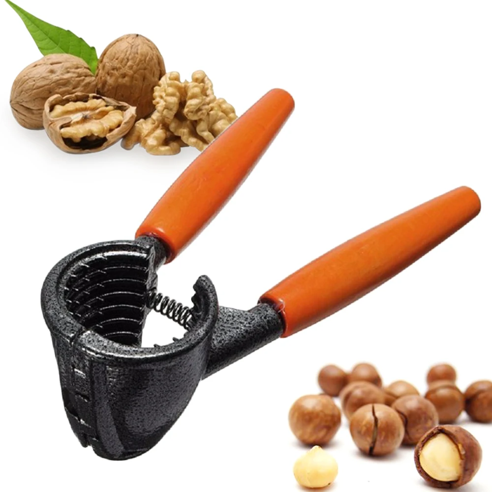 

Wooden Handle Nutcracker Peeler Cracked Almond Walnut Pecan Hazelnut Nut Kitchen Nut Peeling Machine Clip High Quantity