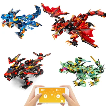 

App Remote Control Rc Smart Walking Technic Electronic Robot Dinosaur Building Blocks Model Bricks STEM Toys For Children Gifts