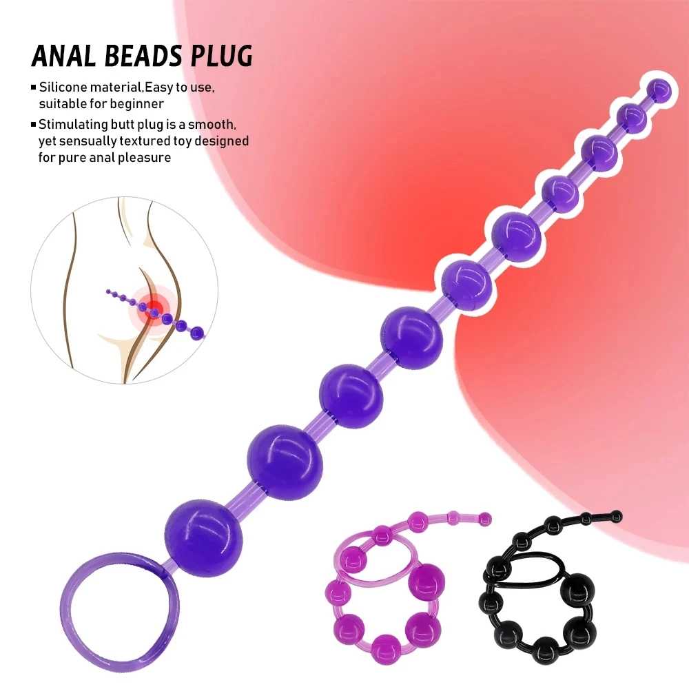 Anal sex toys Plastic Anal beads for Women Men Adult Sex toys Gay Anus stimulator Prosate massage Buttplug Anal beads G spot Orgasm props