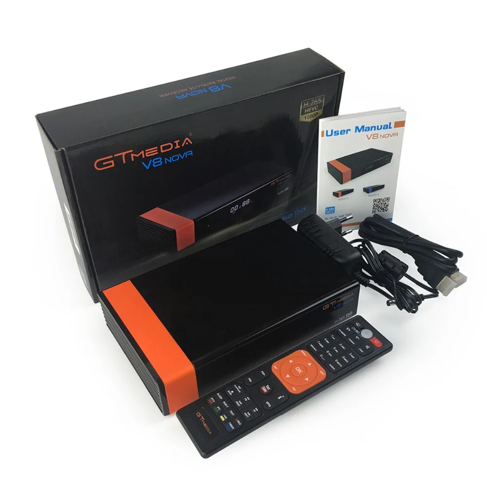 

Gtmedia V8 NOVA same as free sat V9 SUPER hevc satellite receiver Builtin wifi support H.265, AVS+ replace frees at V8 super