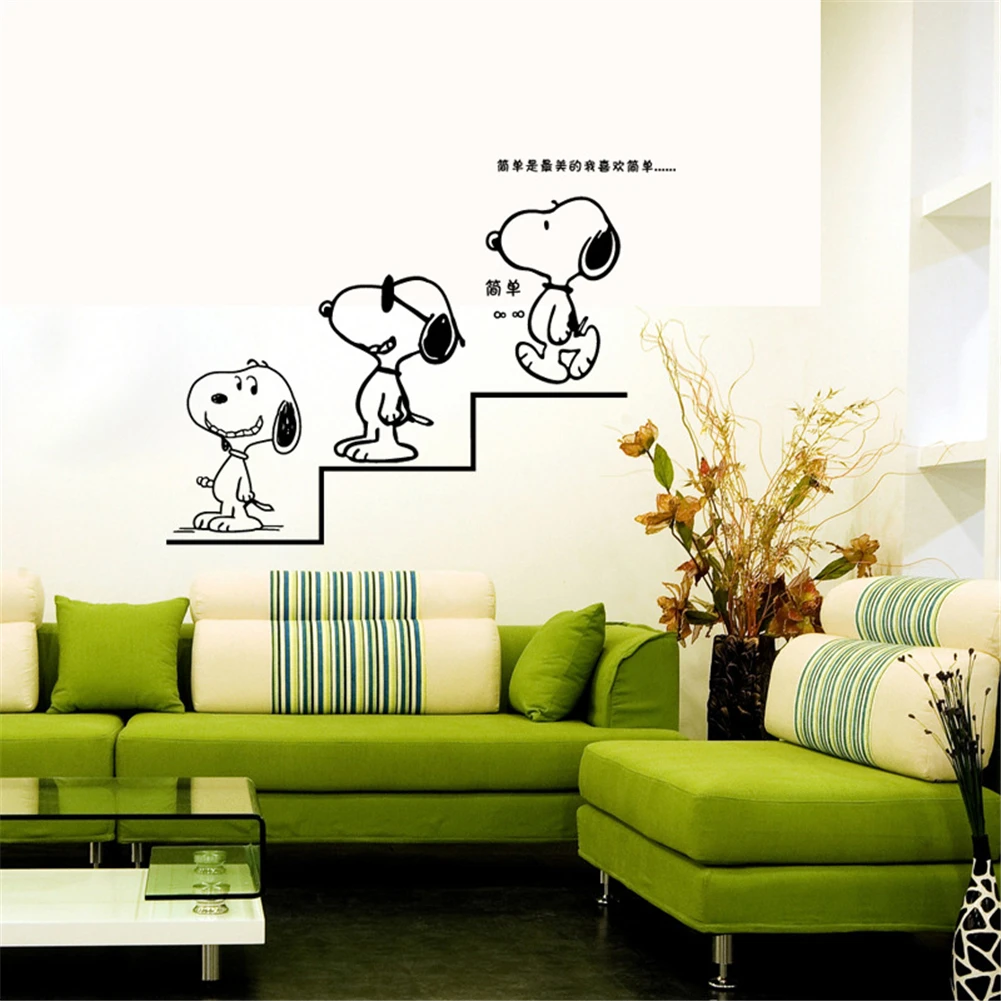 Мультфильм Snoopy стикер на стену s для детей комнаты декоративный стикер Adesivo де Parede передвижная стена из ПВХ наклейка