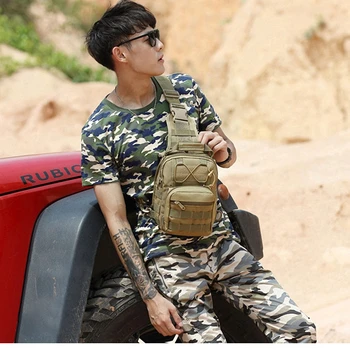 

Outdoor Men Chest Bag Military Sling Shoulder Sport Bag Tactical Bagpack Crossbody Bags For Climbing Hiking