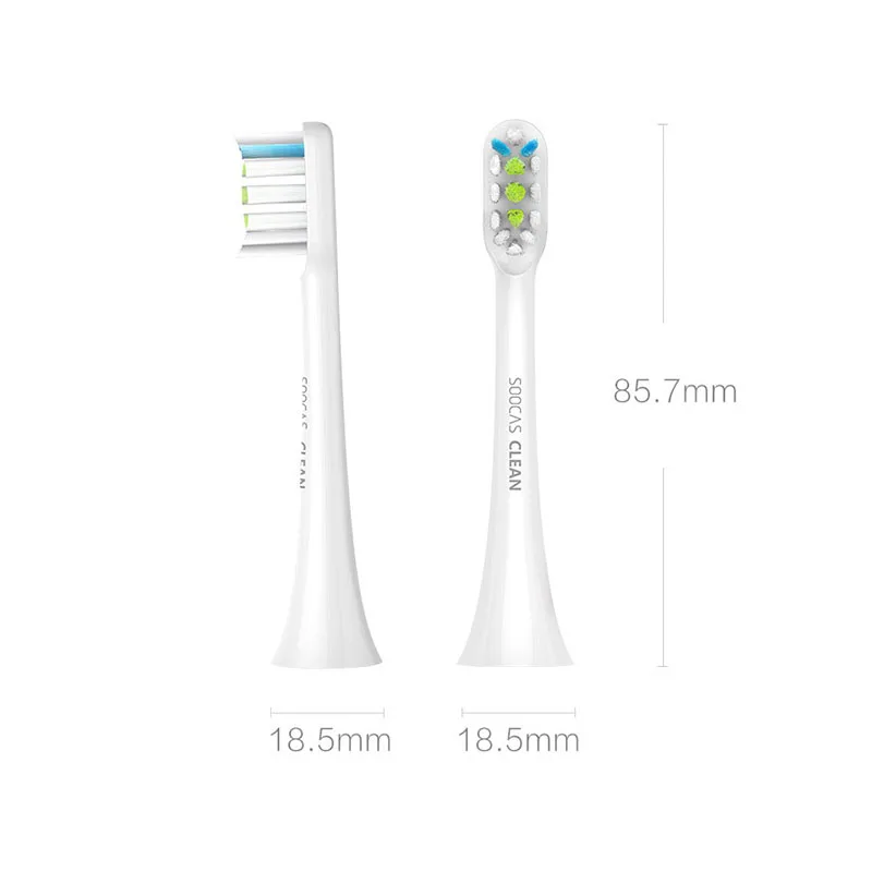 Soocas X3 насадки для зубных щеток для Xiaomi Mijia X3 насадка для зубной щетки оригинальная звуковая электрическая сменная насадка для зубной щетки s 2 шт