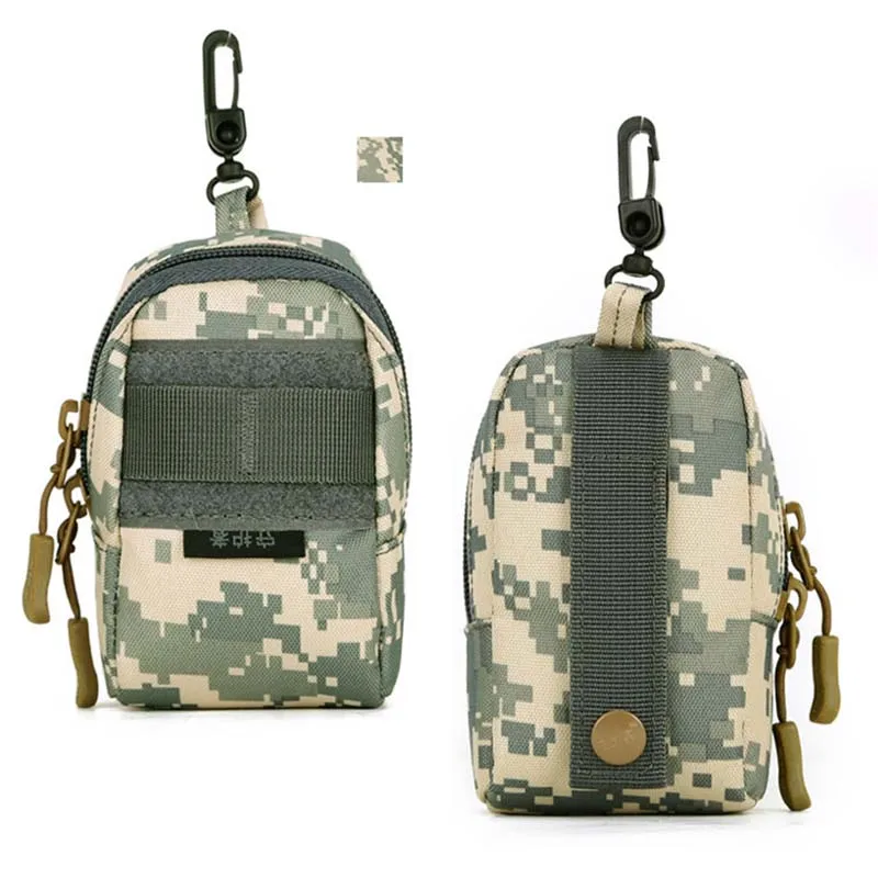 ACU camouflage Сумки для инструментов на открытом воздухе, нейлоновые прочные Сумки на крючках, тактическая сумка, прикрепляемый ремень, универсальные сумки для кемпинга - Цвет: ACU camouflage