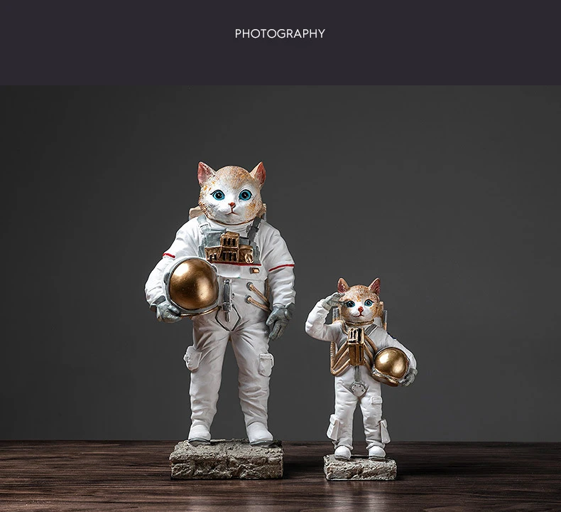 Dream High  Reach for the Stars: 'The Armstrong' Astronaut Cat Figure –  Meowgicians™