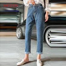 Новинка, женские джинсы размера плюс, штаны-шаровары длиной до щиколотки, с покрытием, высокая талия, джинсы для мам, джинсы для женщин, повседневные, уличные