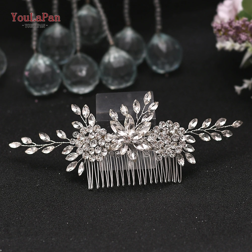 TOPQUEEN HP77 Wedding Tiara Bridal Combs Rhinestone Wedding Headwear Wedding Hair Accessories Bridal Headdress Wedding Hair Comb