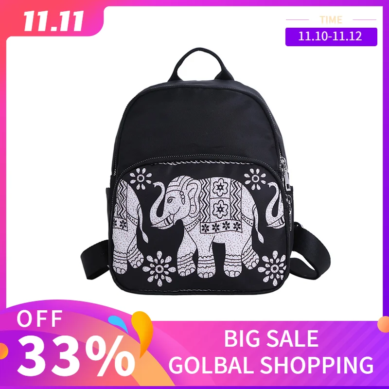 

GOPLUS Nylon Backpacks for Women Print School Bag for Teenager Casual Small Female Backpacks Exotic Sac a Main