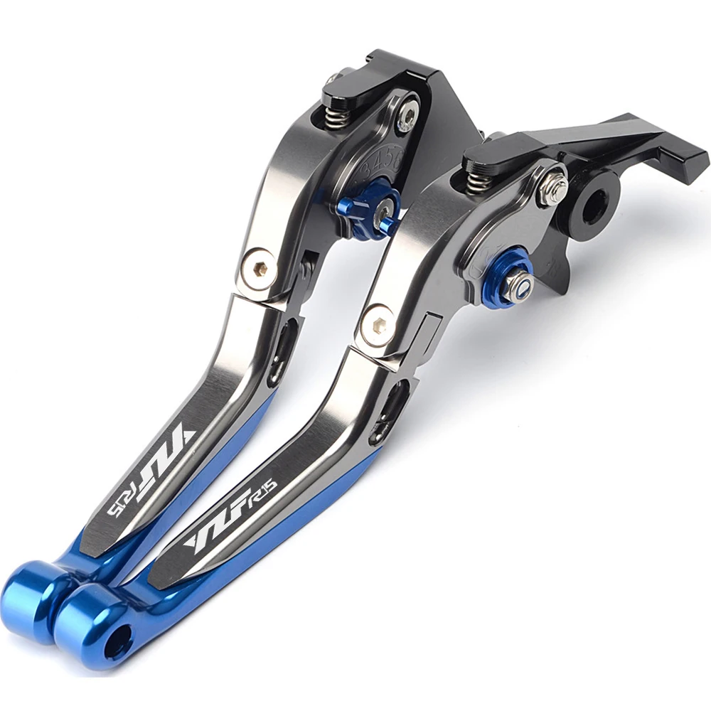Для YAMAHA YZFR15 YZE-R15 2008 2009 2010 2011 2012 2013 Мотоцикл CNC регулируемый тормозной рычаг сцепления ручка руль - Цвет: blue