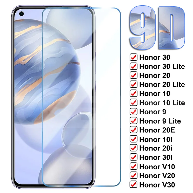 Защитное стекло 9D для Huawei Honor 30 20 Lite 10i 20i 30i 20E 10 9 V30 V20 V10 | Мобильные телефоны и