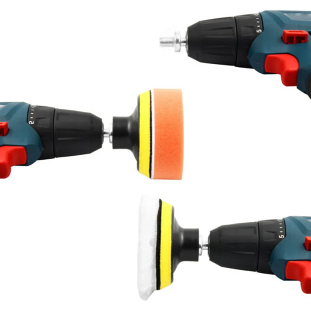 

5Pcs Sponge Pads 4 Inch Car Polisher Drill Workshop Equipment Tools Plate Handle